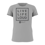 Ladies Live Life Loud Tee - Charcoal 