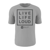 Kids Unisex Live Life Loud Tee - Charcoal