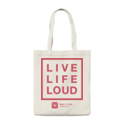 Live Life Loud Canvas Bag - Red